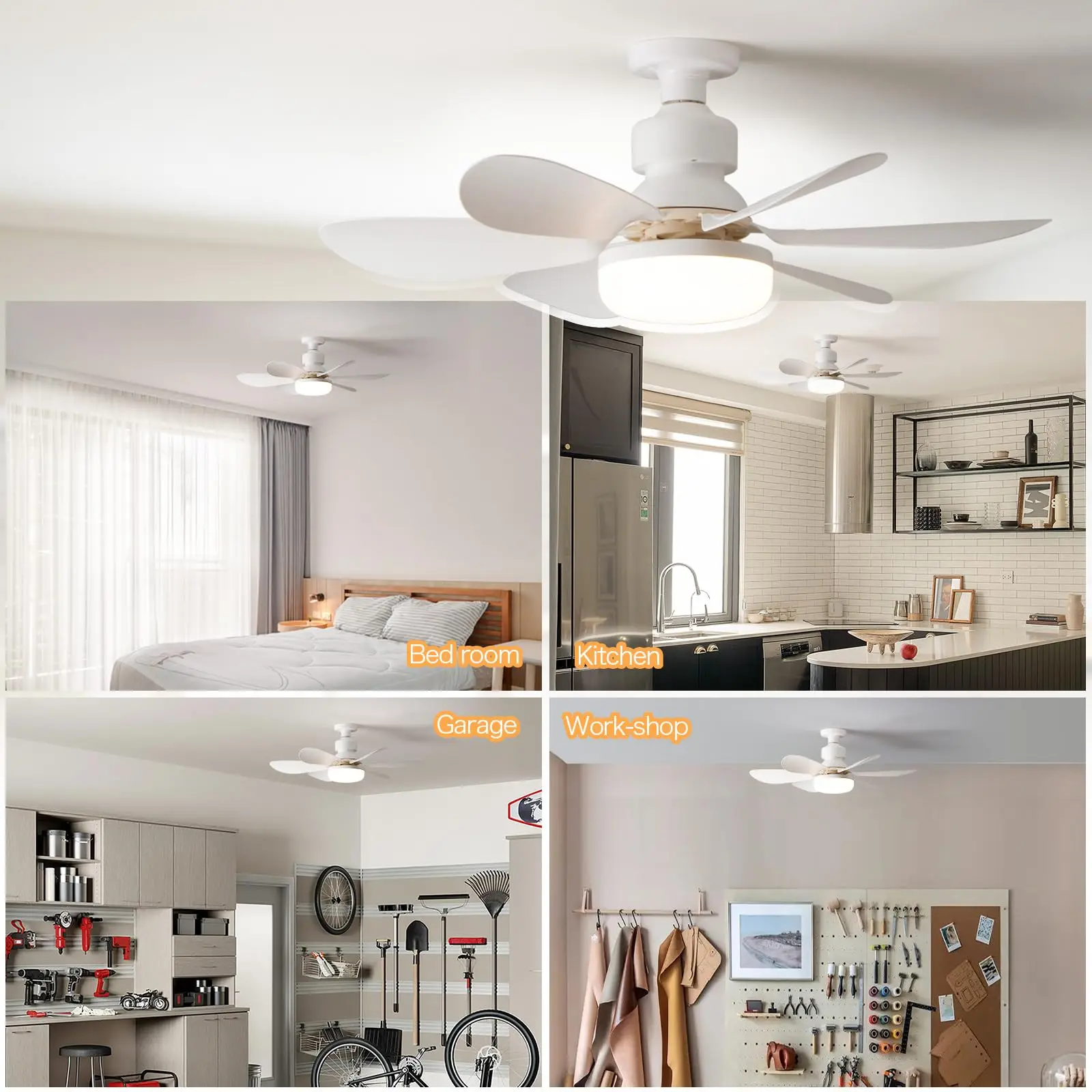 Eficaz Ventilador de Techo 40W con Control Remoto