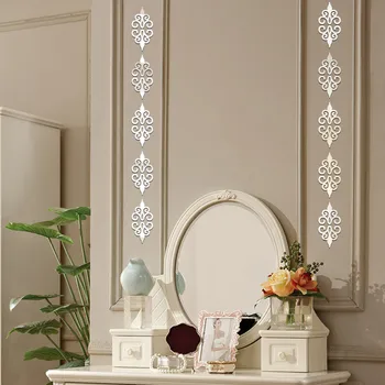 Pegatina de pared de espejo 3D con diseño artístico