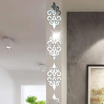 Pegatina de pared de espejo 3D con diseño artístico