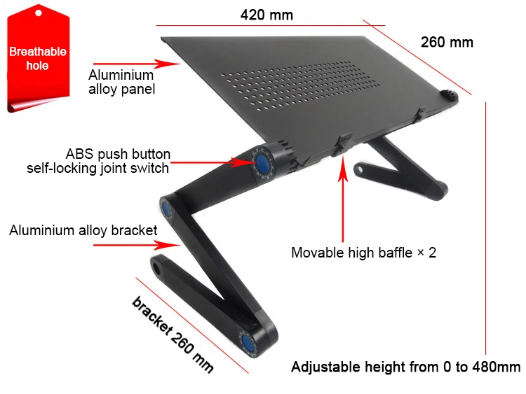 Fabuloso Escritorio Plegable para laptop muy ligero