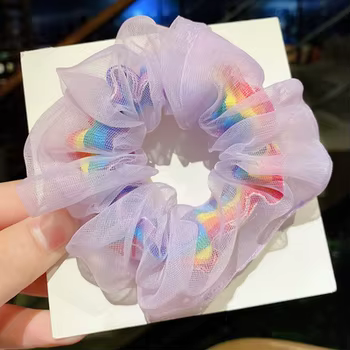 Anillo de pelo de hada arcoíris para niñas