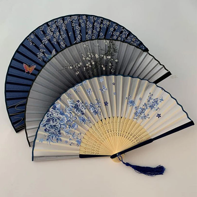 Nuevo Ventilador Plegable De Seda Estilo Vintage