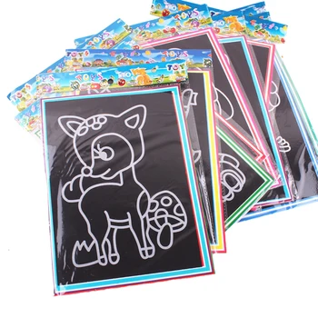 Tarjetas de pintura de arena aprendizaje educativo y creativos