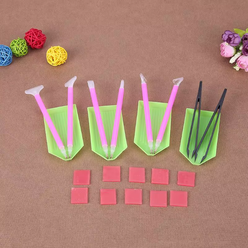 Juego De Herramientas Para Bordado De Punto De Cruz 5D