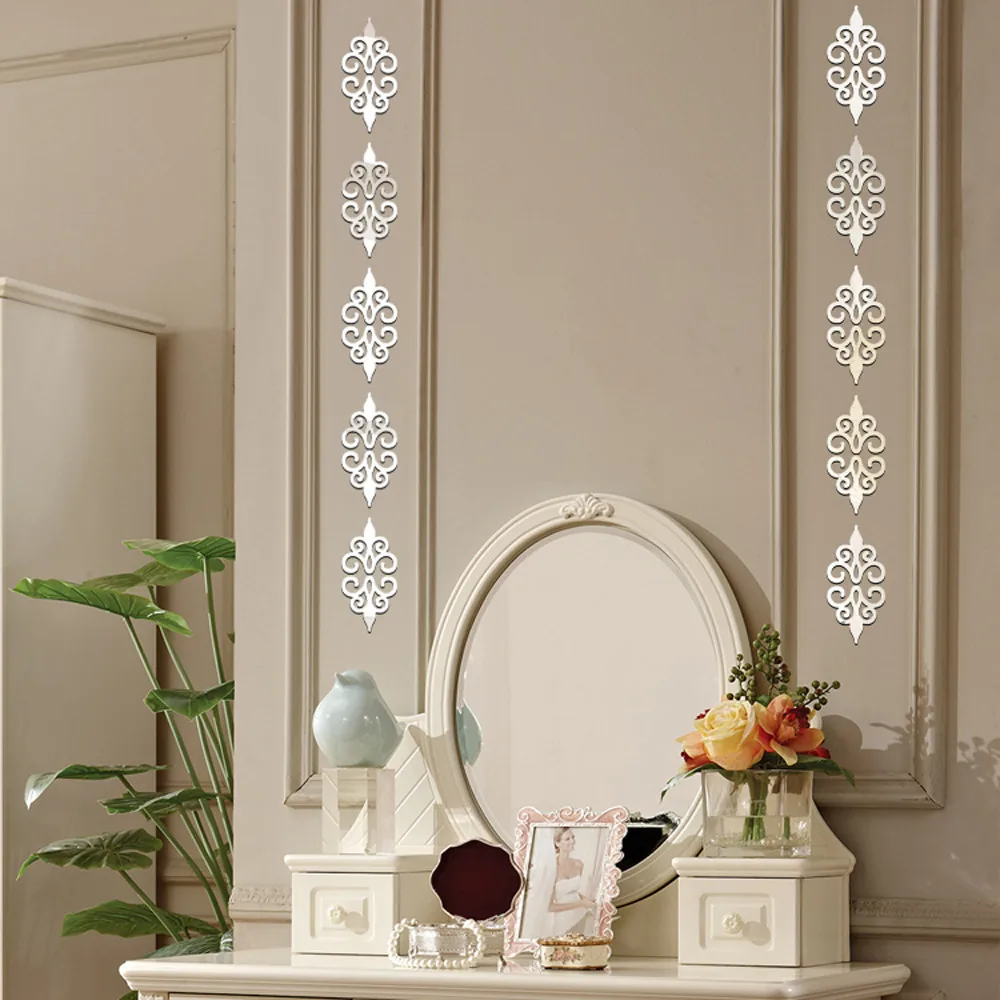 Pegatina De Pared De Espejo 3D Con Diseño Artístico