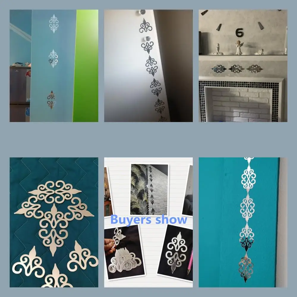 Pegatina De Pared De Espejo 3D Con Diseño Artístico