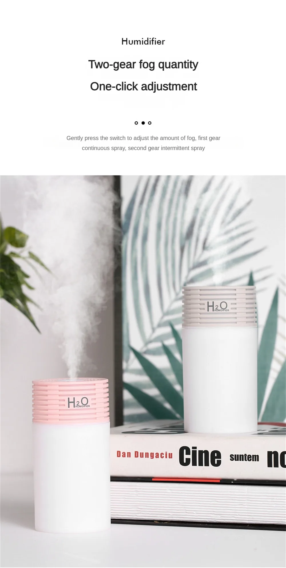 Eficaz Humidificador táctil para coche: Aire fresco y relajante