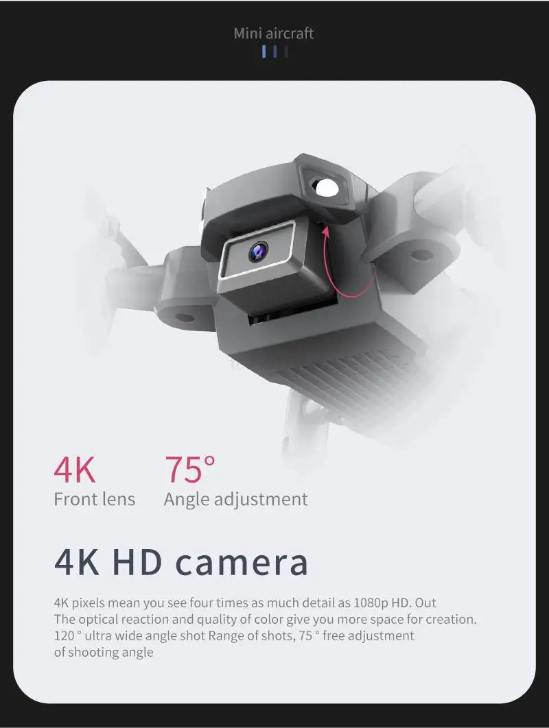 Nuevo Mini dron 4K HD GPS Fotografía y Grabación de Video