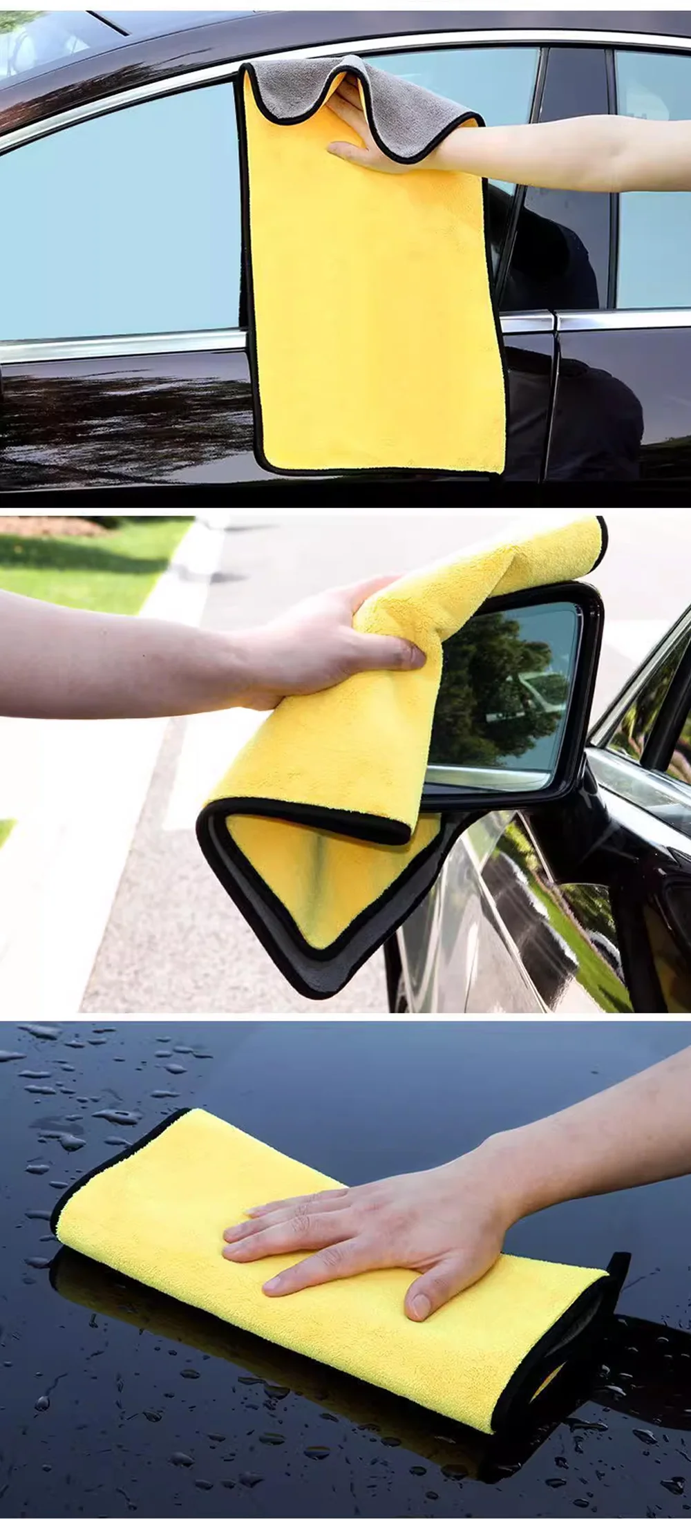 Toalla De Microfibra Ultra Absorbente Para Cuidado De Coche