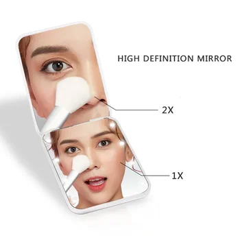 Mini Espejo de Maquillaje LED: Compacto y Práctico