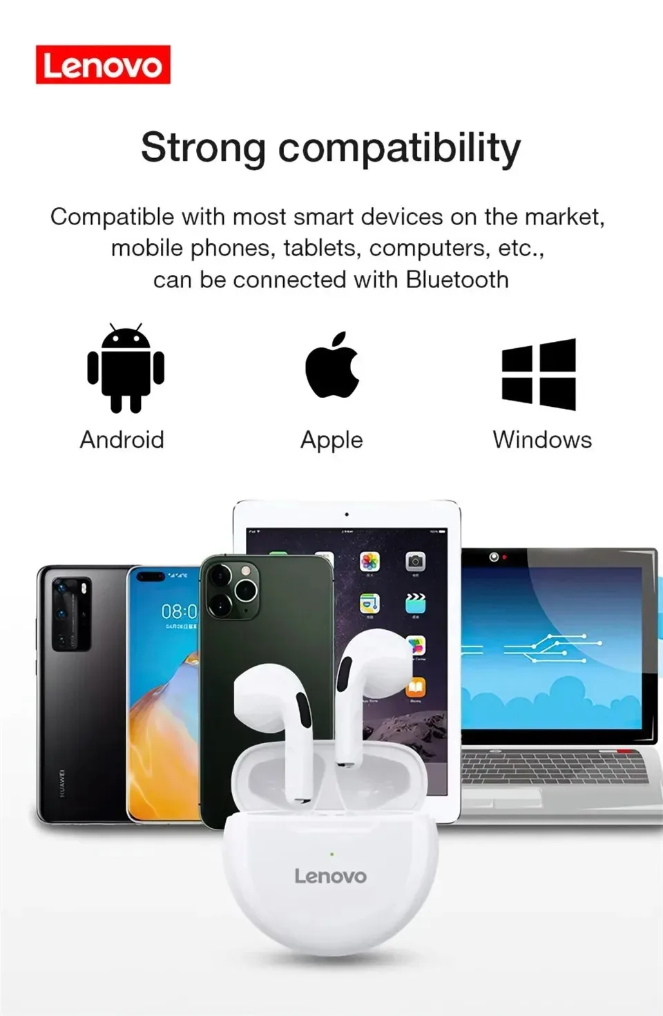 Irresistible Lenovo auriculares inalámbricos