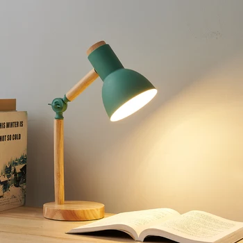Lámpara de mesa pequeña decorativa nórdica con protección ocular
