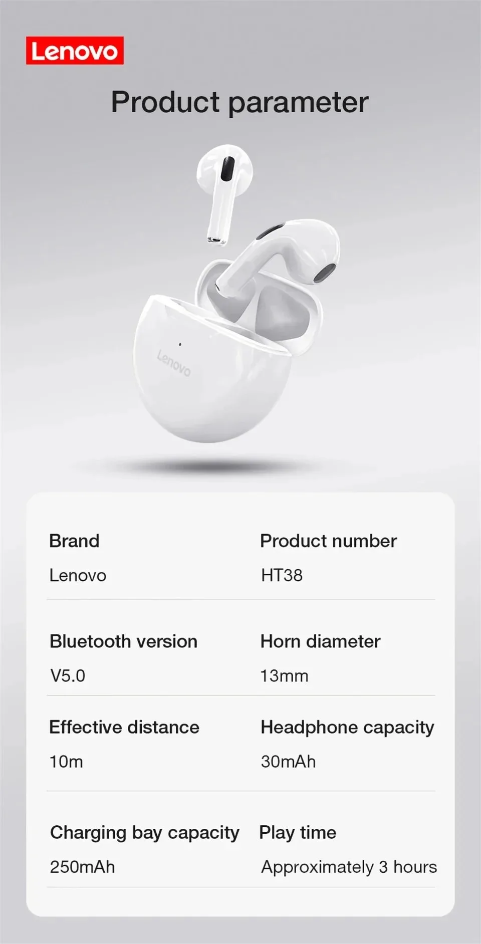 Irresistible Lenovo auriculares inalámbricos