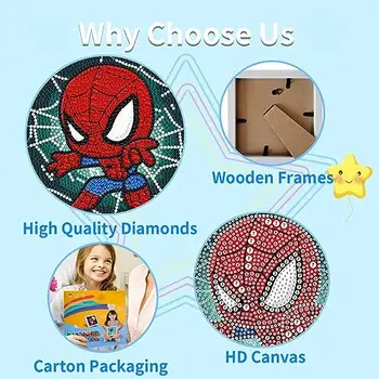 Kits de pintura artística de diamantes de dibujos animados