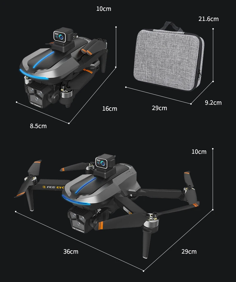 Grandioso Dron Con Tres Cámaras Para Fotografía 8K