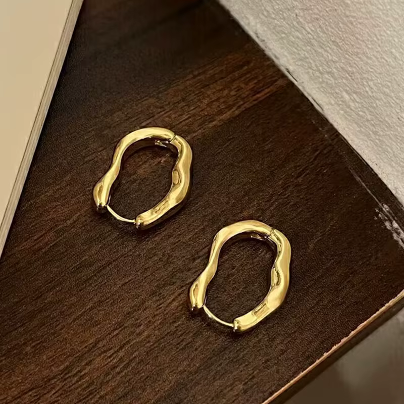 Joyas Geométricas Aros Intenso Para Mujer