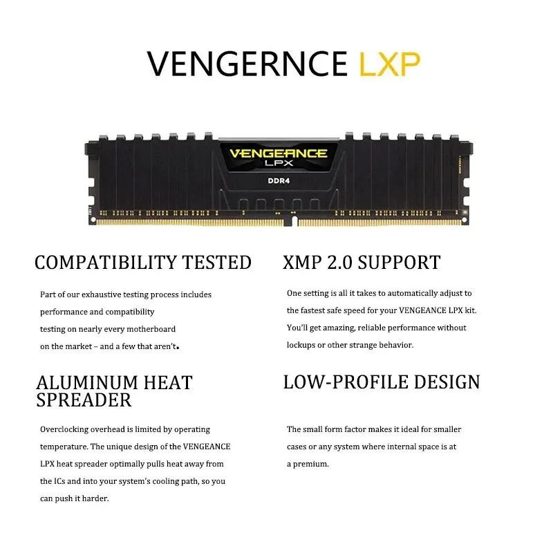 Brillante Memoria Ram Corsair De 4Gb Para Escritorio