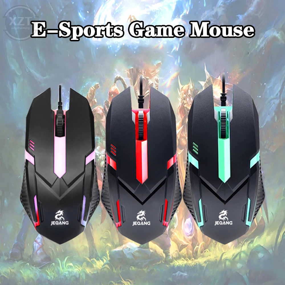 Magnífico Ratón Óptico con Cable USB y Luces RGB