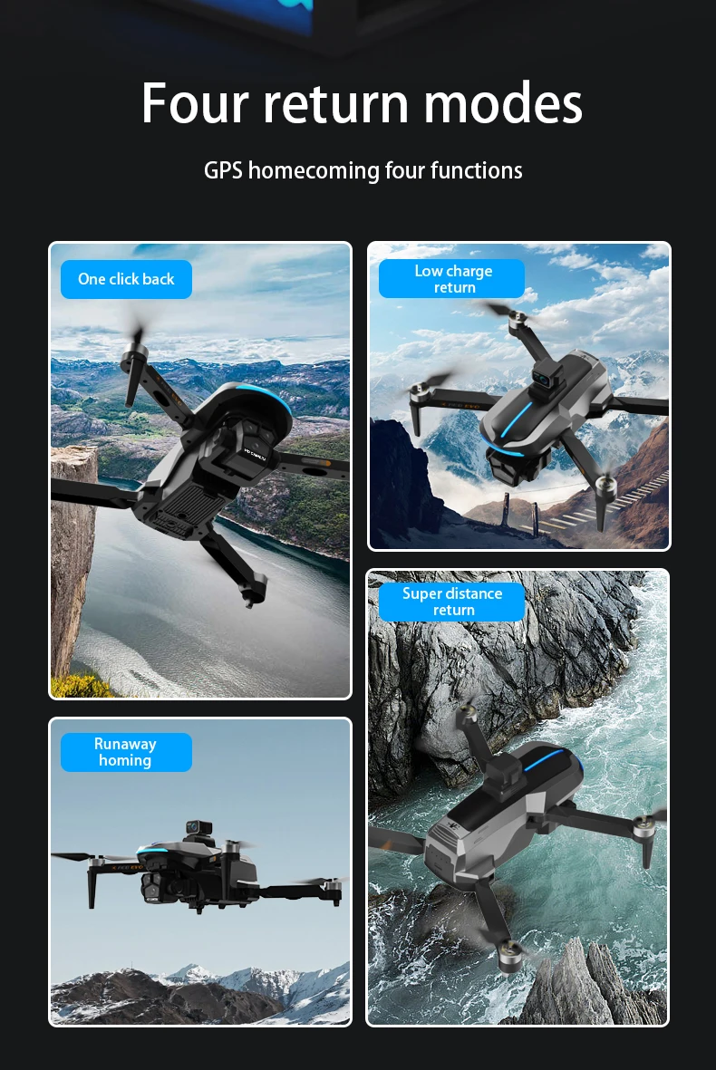 Grandioso Dron Con Tres Cámaras Para Fotografía 8K
