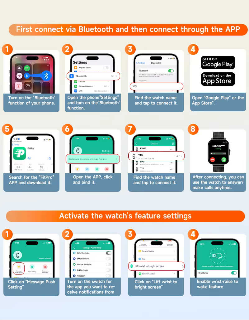 Reloj Inteligente Android Unisex para Hombres y Mujeres