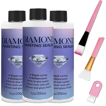 Sellador de pintura de diamante de 60ML/120ML/200ML con 3 uds.