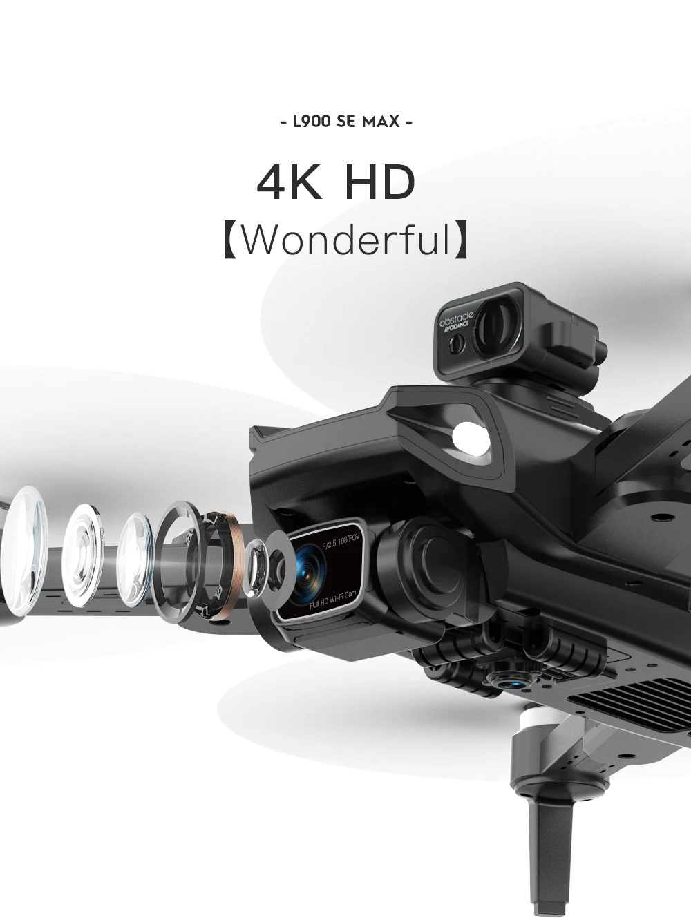 Vibrante Dron Profesional Con Cámara Hd 4K