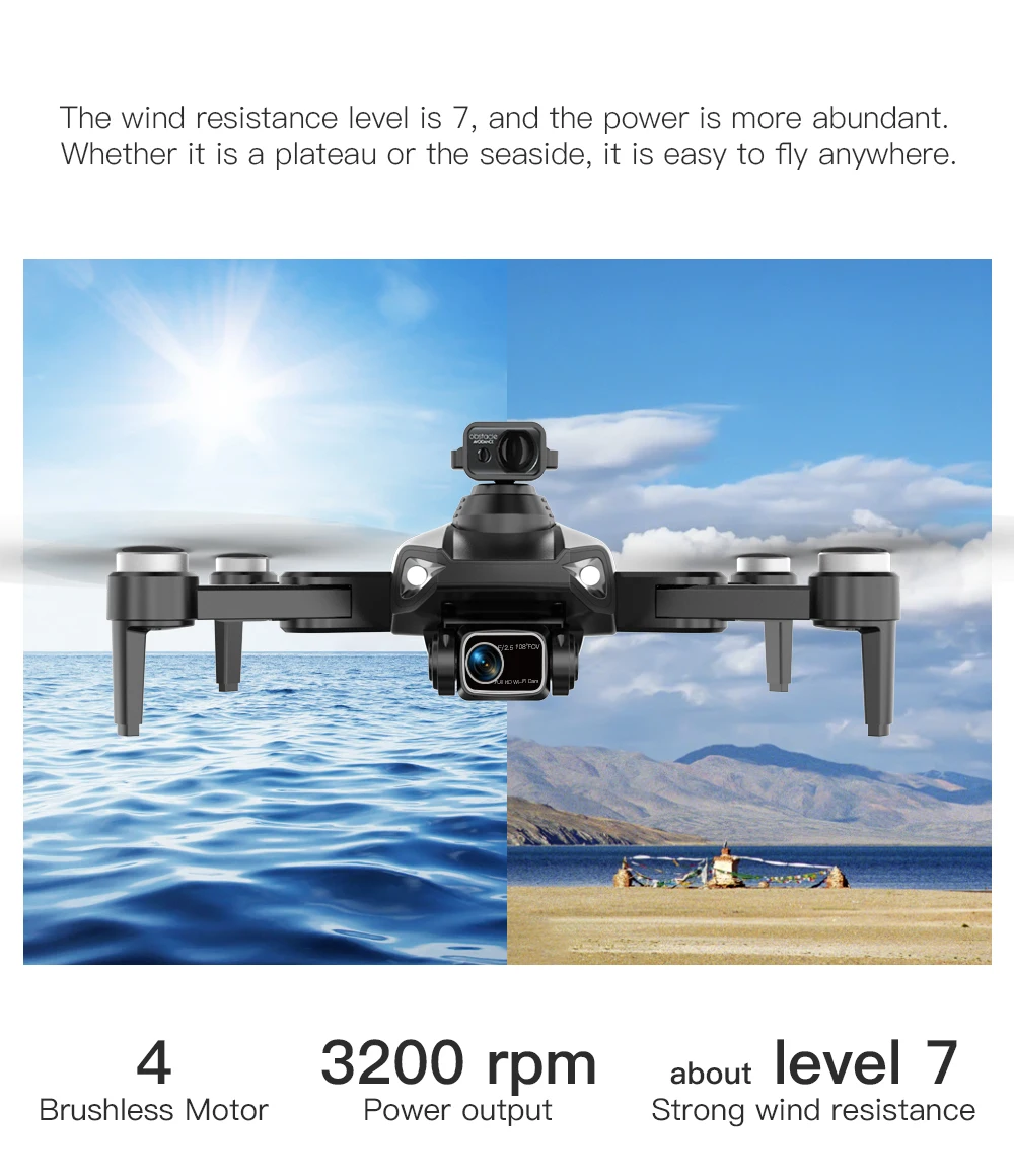 Vibrante Dron Profesional Con Cámara Hd 4K