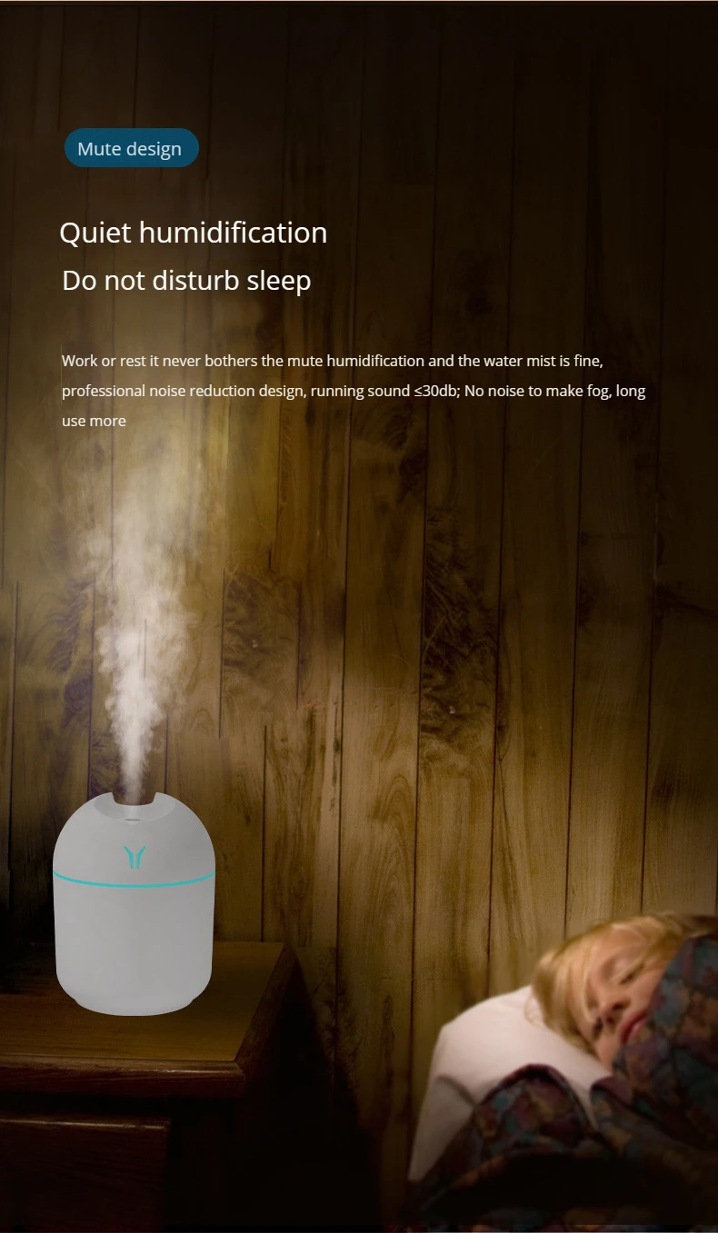 Transformador Mini Humidificador de Aire Portátil para Hogar