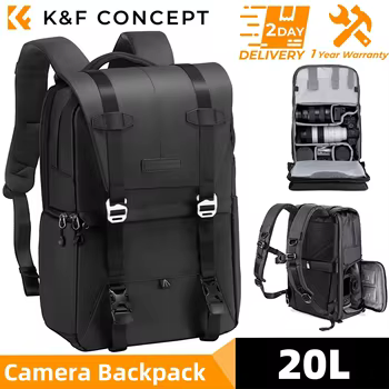 Mochila de viaje ergonómica para cámaras: el compañero perfecto para tus aventuras al aire libre con trípode integrado para Sony, Canon y Nikon.