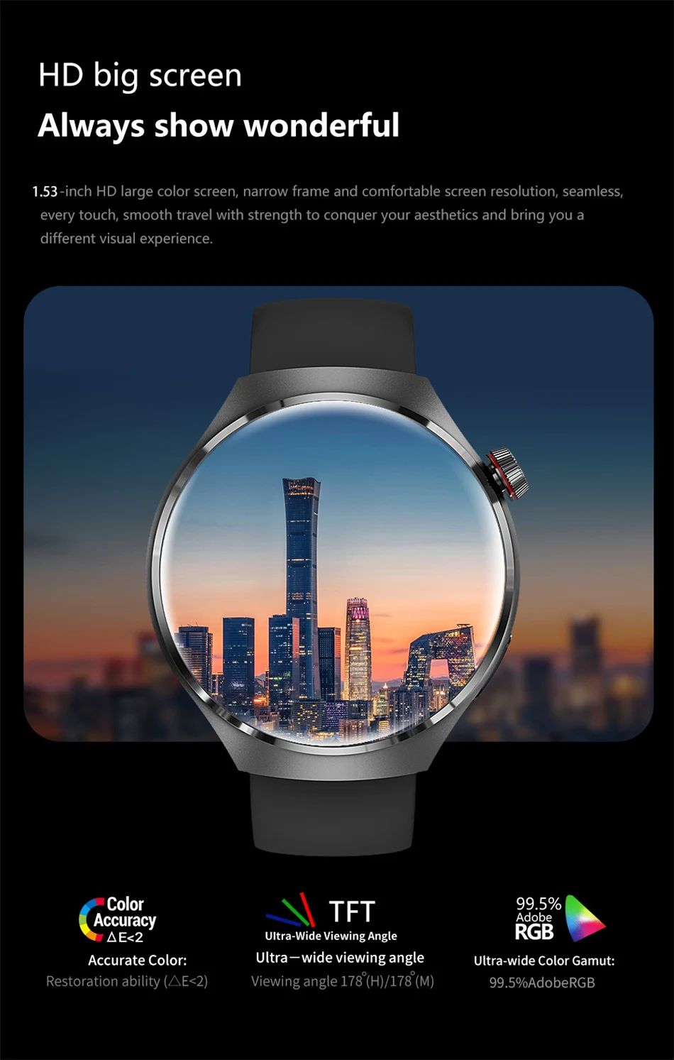 Reloj Inteligente Resistente al Agua con Monitor Cardíaca