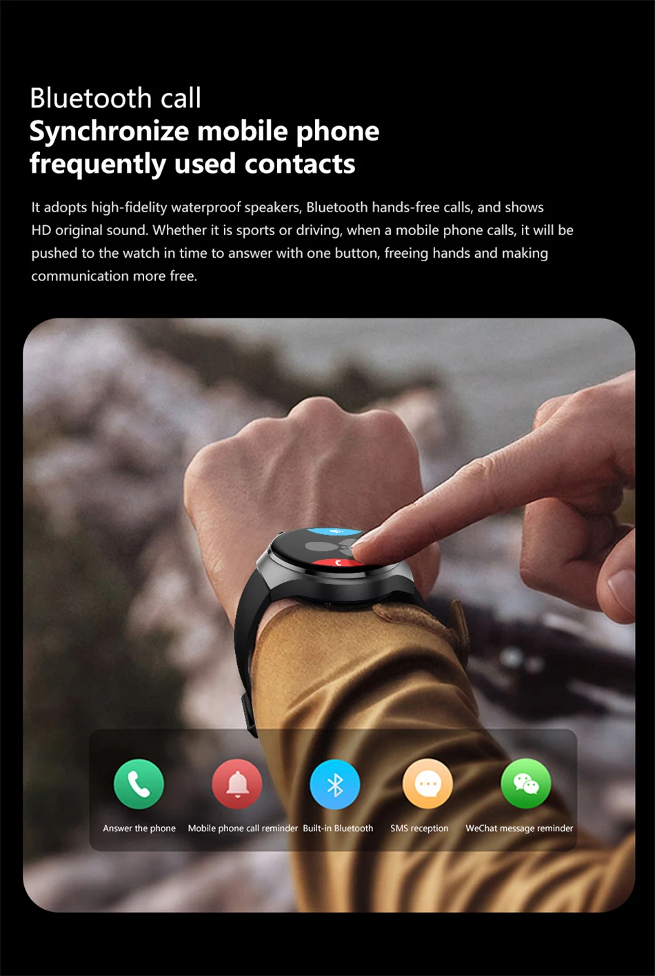 Reloj Inteligente Resistente al Agua con Monitor Cardíaca