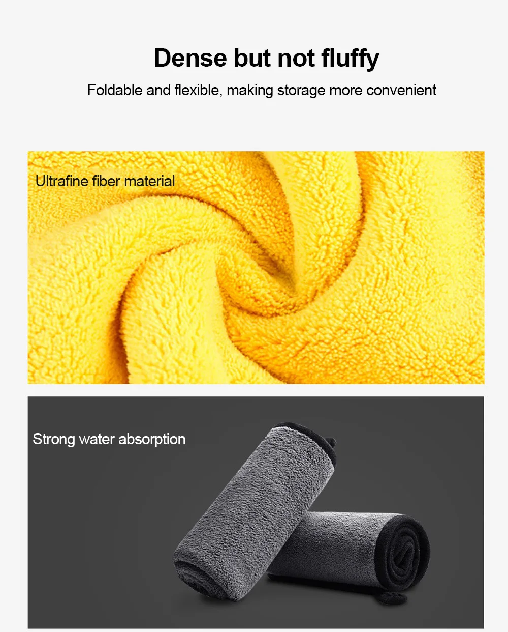 Toalla De Microfibra Ultra Absorbente Para Cuidado De Coche
