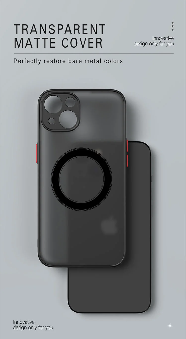 Funda Magnética Mate de Lujo para iPhone