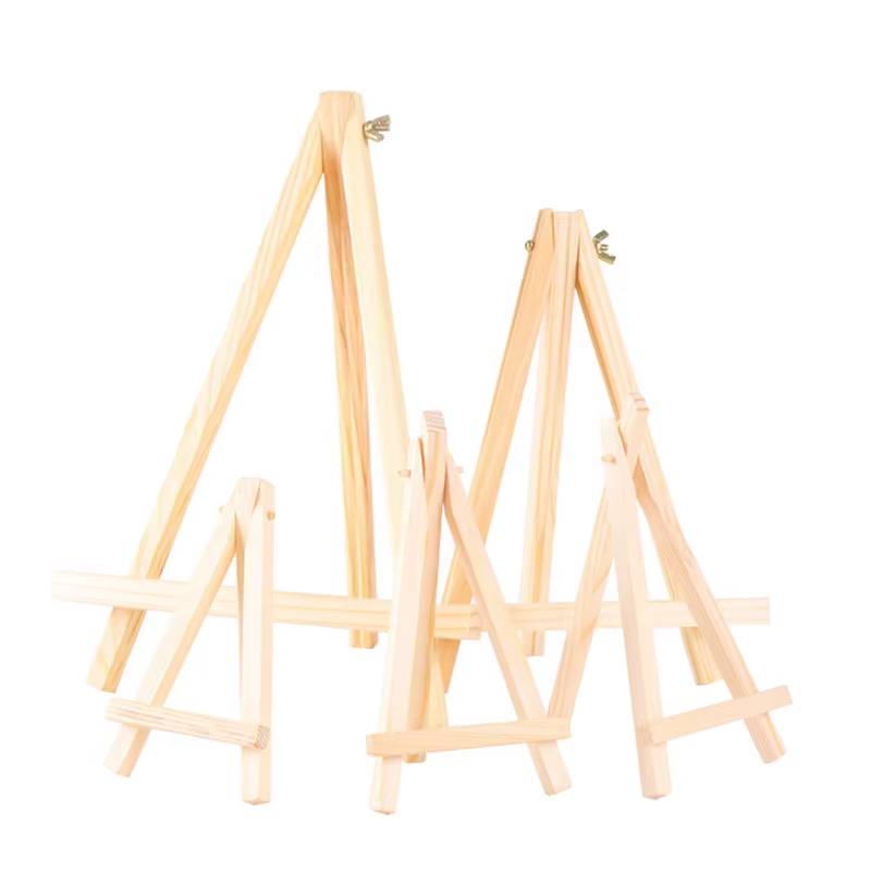 Mini Estante De Madera Natural Para Trípode