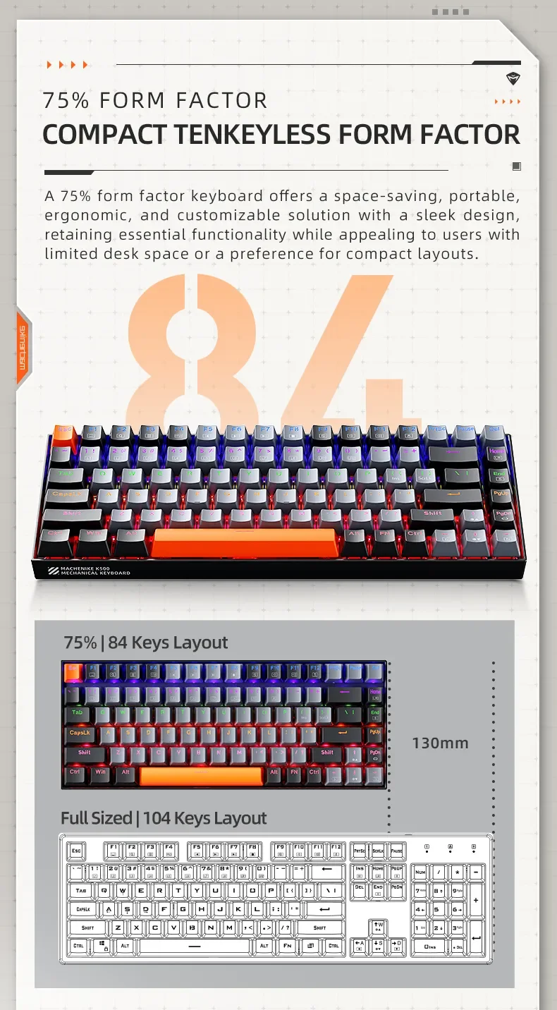 Cautivador Teclado Mecánico Machenike De Alta Calidad