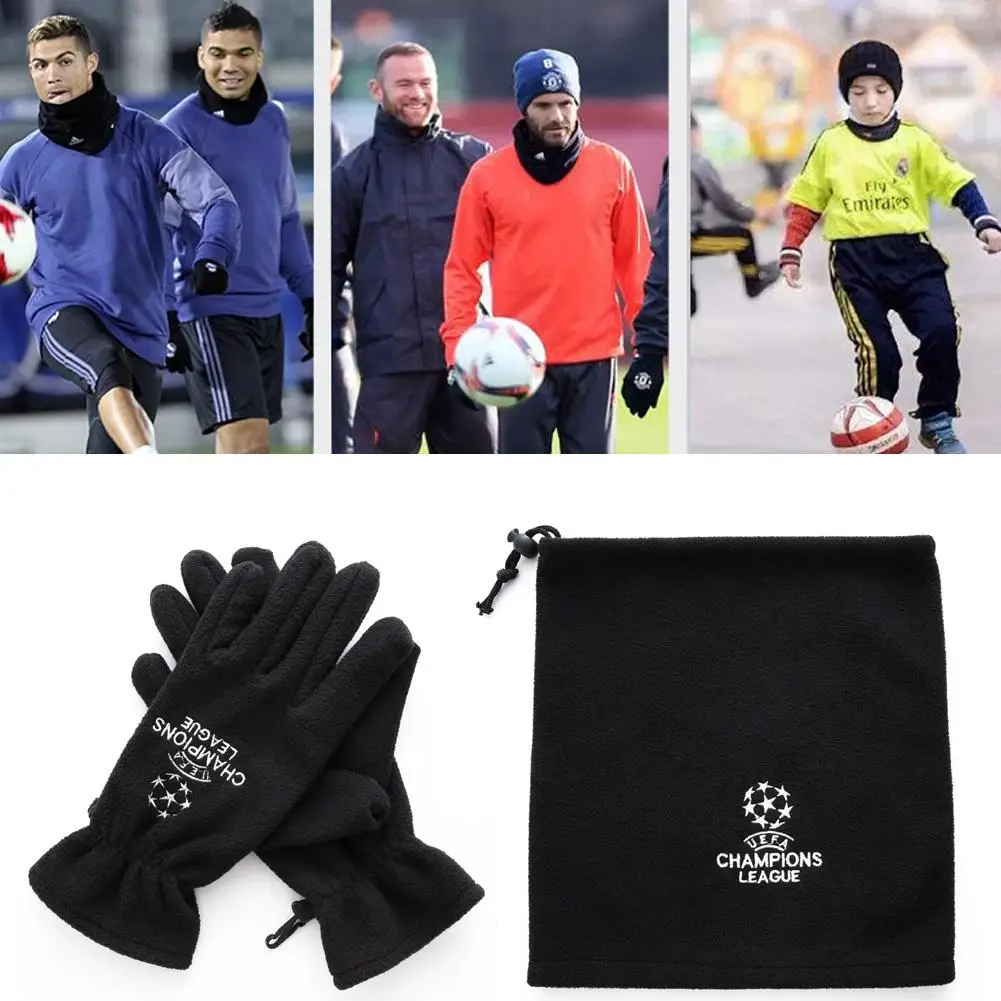 Set Deportivo Bufanda Y Guantes De Fútbol De Alta Calidad