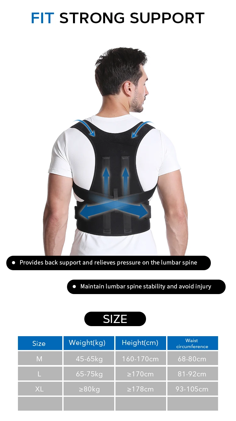 Genial Corrector De Postura De Columna Vertebral Unisex