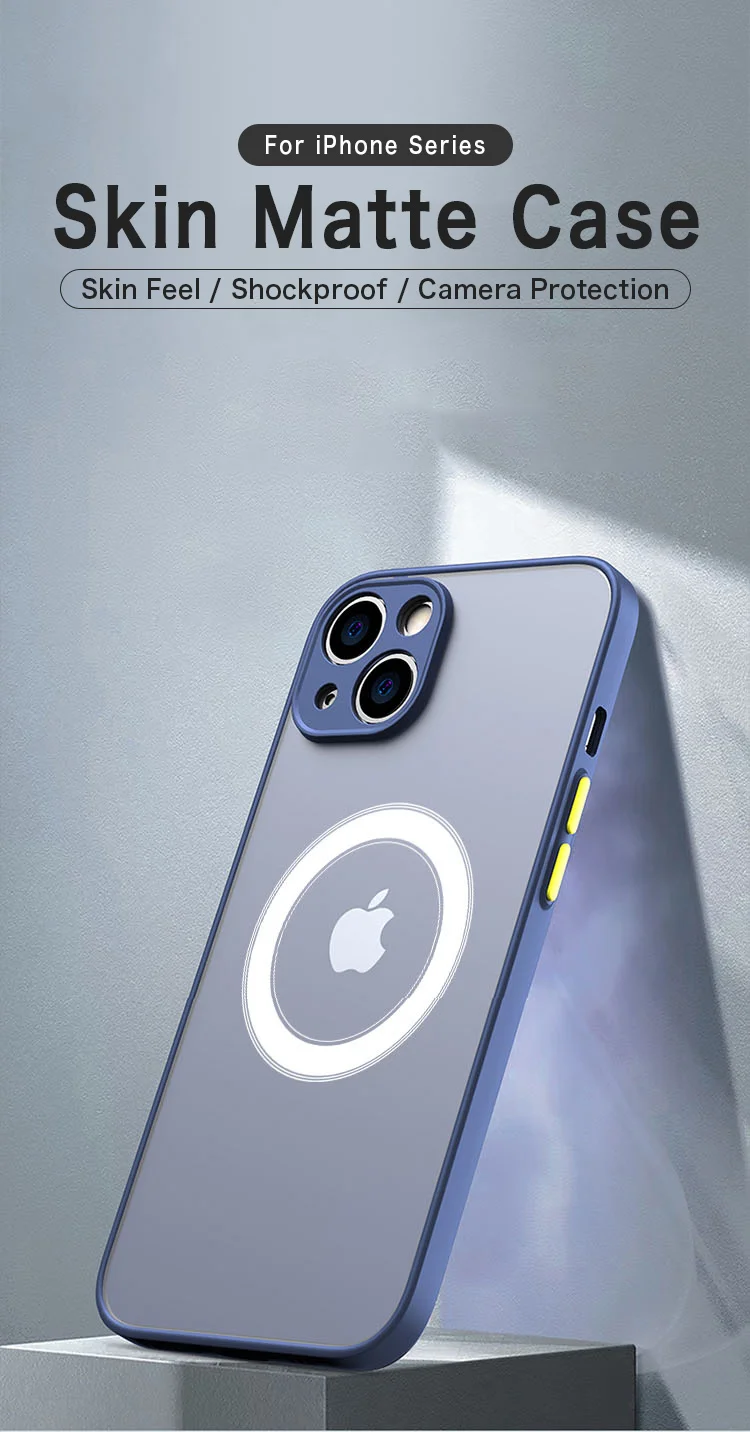 Funda Magnética Mate de Lujo para iPhone
