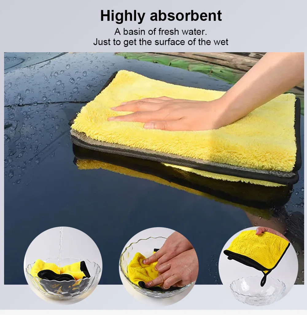 Toalla De Microfibra Ultra Absorbente Para Cuidado De Coche