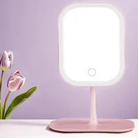 Espejo De Tocador De Escritorio Con Luz Led Para Maquillaje
