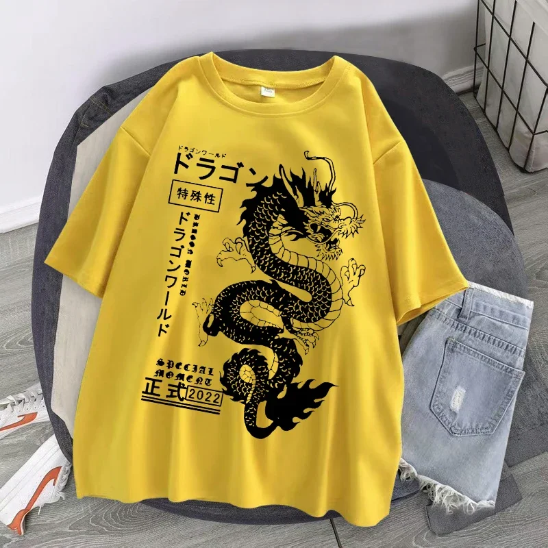 Fascinante Camiseta para Mujer con Estampado de Dragón