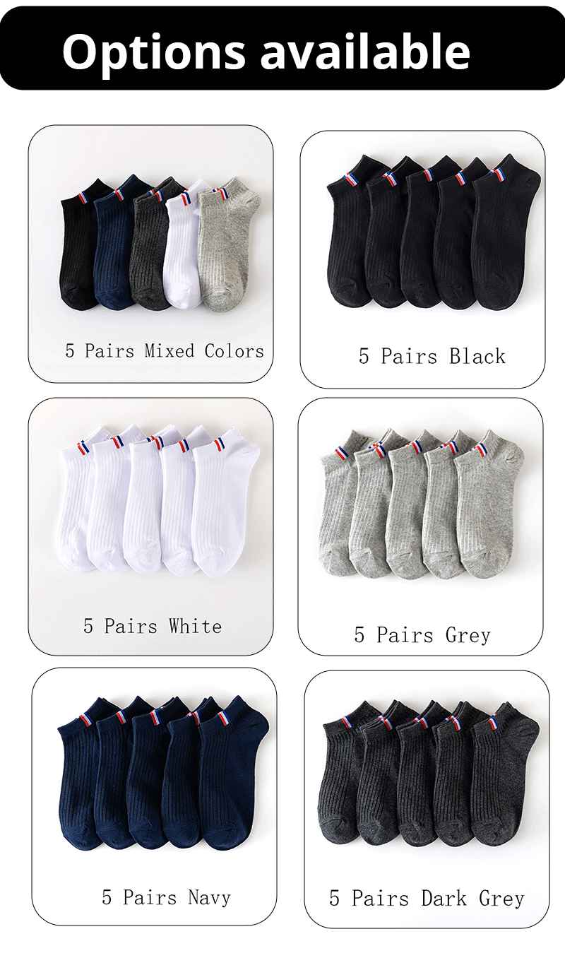 Pack de 5 Pares de Calcetines Finos de Lujo y Calidad