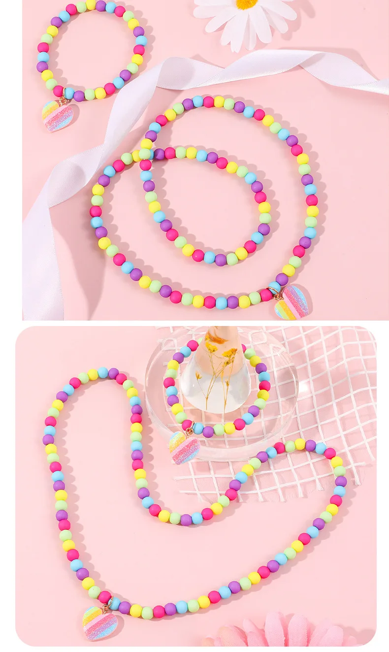 Makersland Collares de corazón para niña