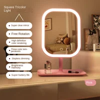 Espejo De Tocador De Escritorio Con Luz Led Para Maquillaje