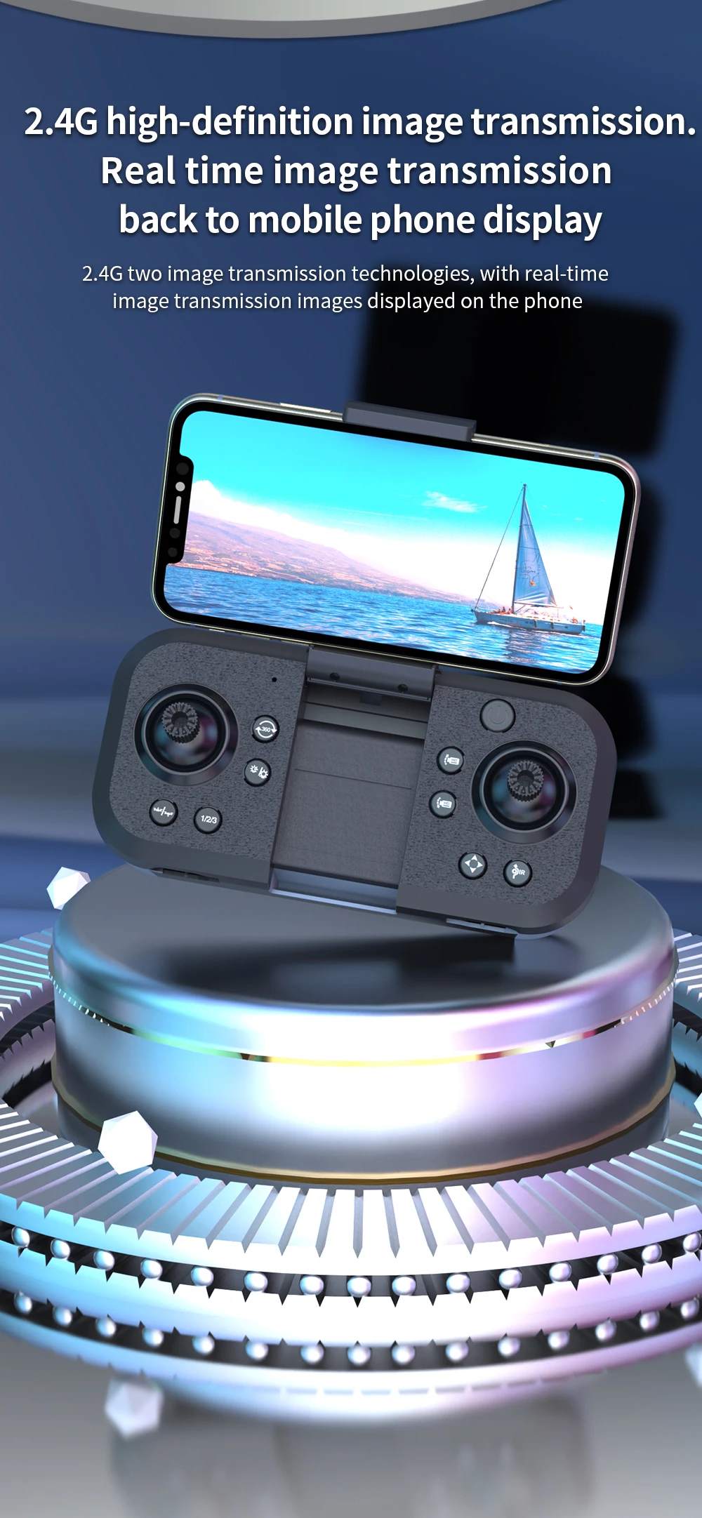 Grandioso Dron Con Tres Cámaras Para Fotografía 8K