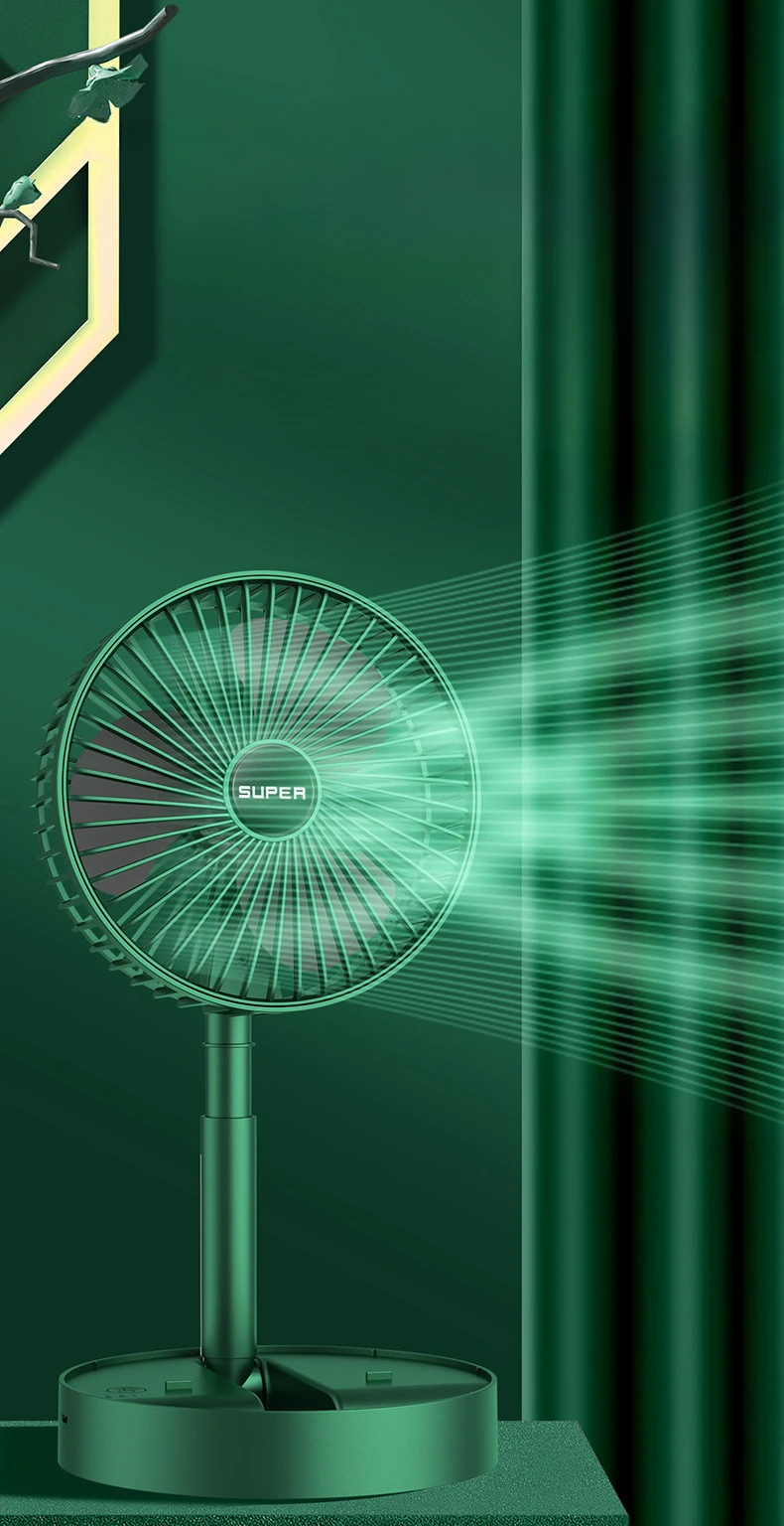 Notable Ventilador De Pie Telescópico Portátil Plegable