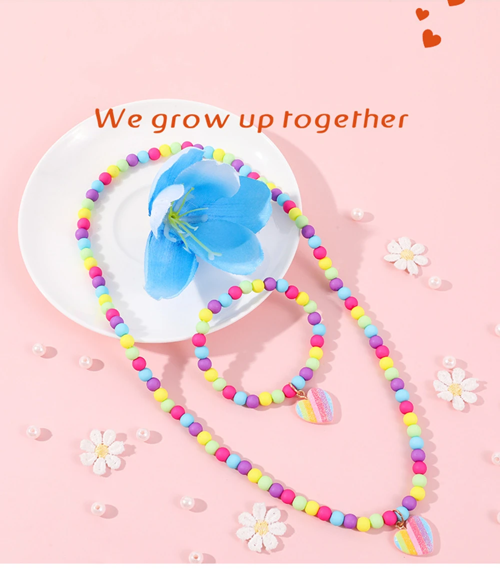 Makersland Collares de corazón para niña