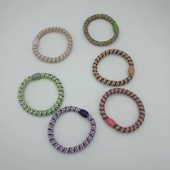 bandas de goma para el cabello de arcoíris para mujer