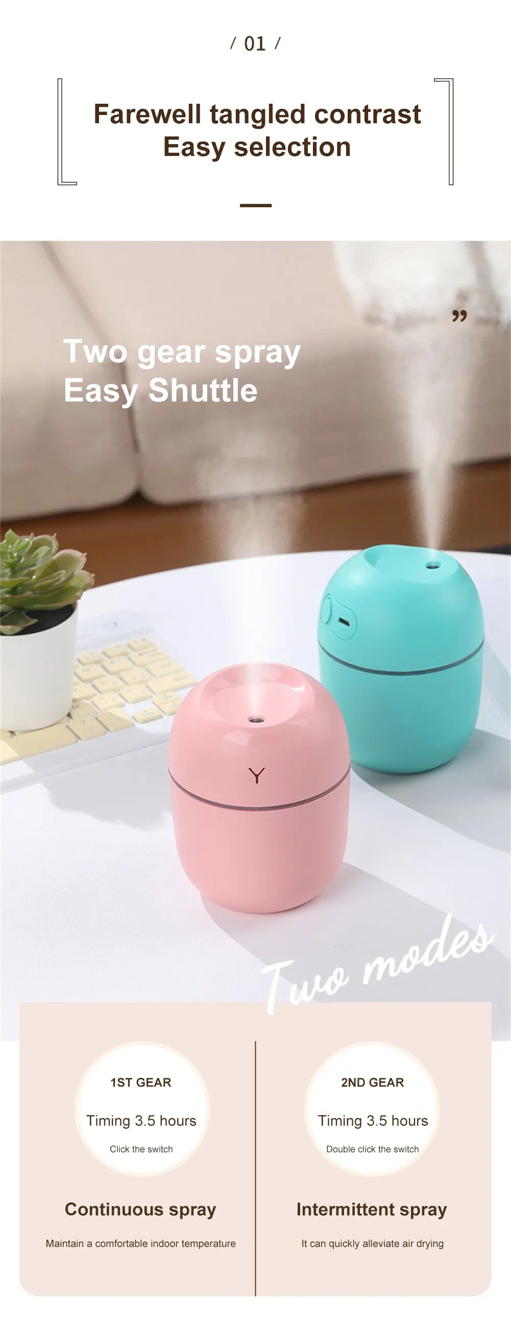 Humidificador de Aire Ultrasónico Mejora la Calidad del Aire