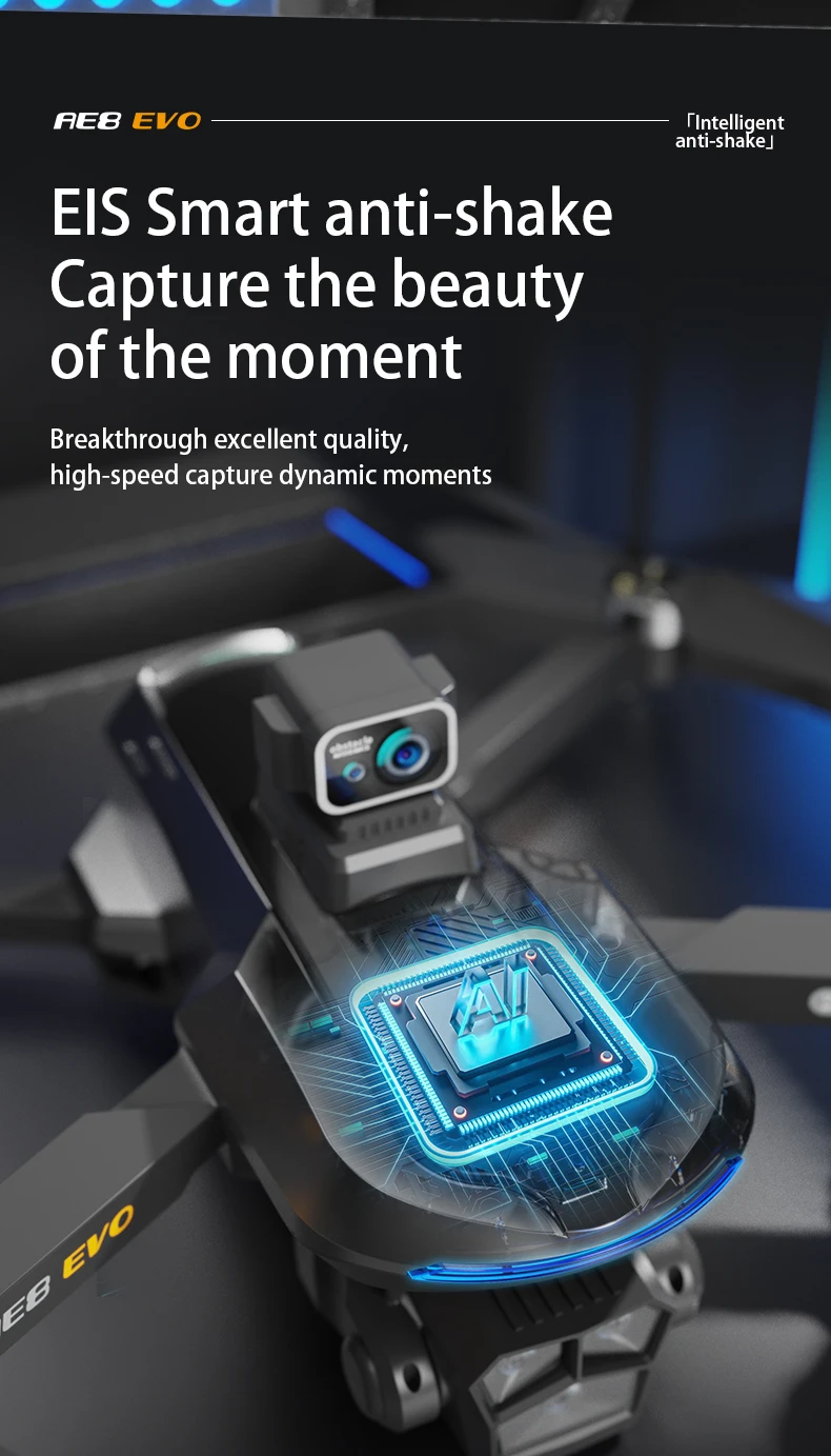 Grandioso Dron Con Tres Cámaras Para Fotografía 8K